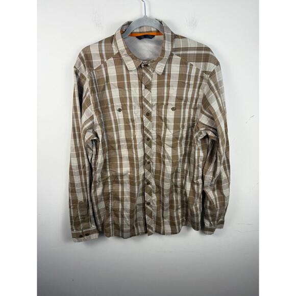 Arc’teryx Long Sleeve Button Up Shirt Men's Size Large Plaid Hiking Camping - Picture 1 of 7